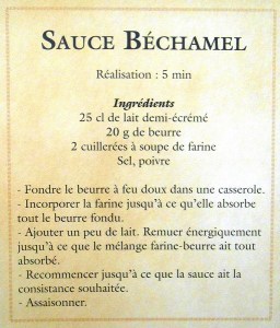 recette, sauce béchamel, recipe