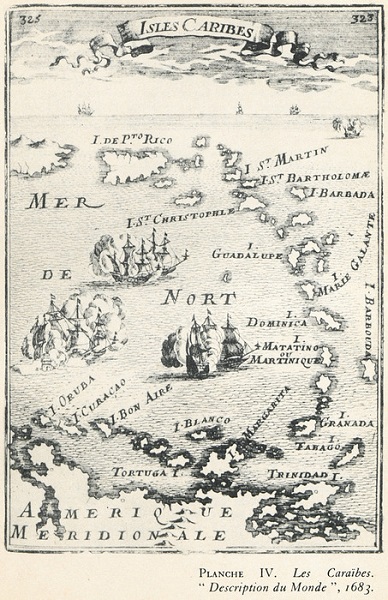 Caribbean, Caraïbes, 1683