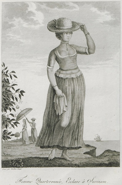 tanlistwa, manioc.org, Femme quarteronnée, esclave à Surinam, Slave, Suriman, Quadroon