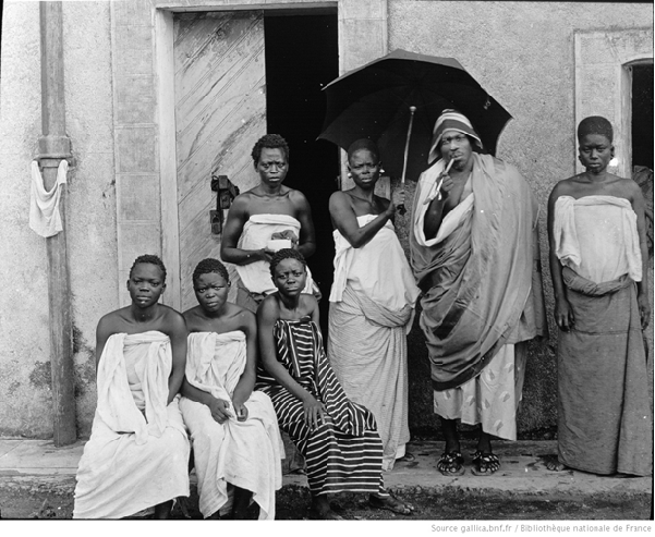 tanlistwa, photographie, Béhanzin, ses 3 femmes, ses 3 filles, 1894